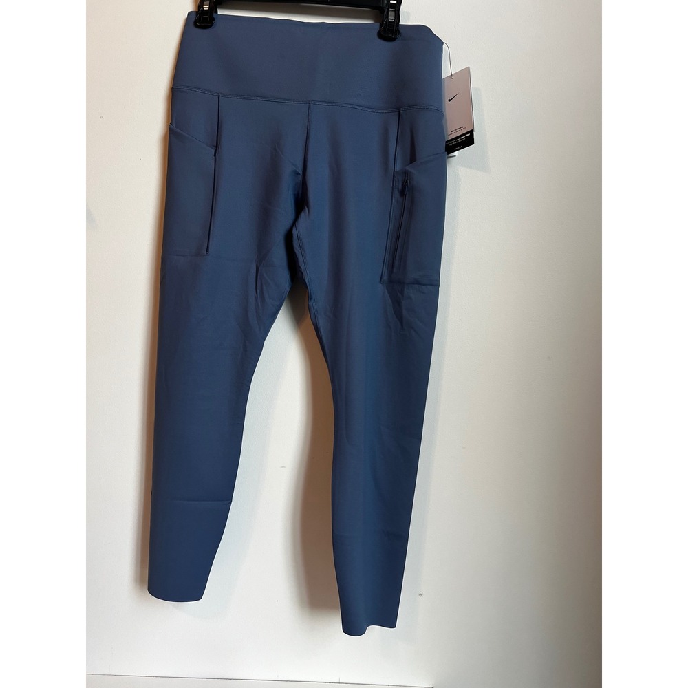 Nike Go Leggings Womens XL High Waisted 7/8 Length Blue Athletic Workout Gym NWT